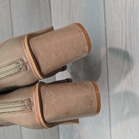 Vince Camuto Women Ankle Leather Zip Back Heels Open Toe boots shoes 8.5M - Picture 8 of 15